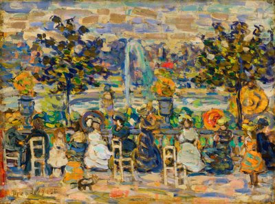 In Luxembourg Gardens by Maurice Brazil Prendergast